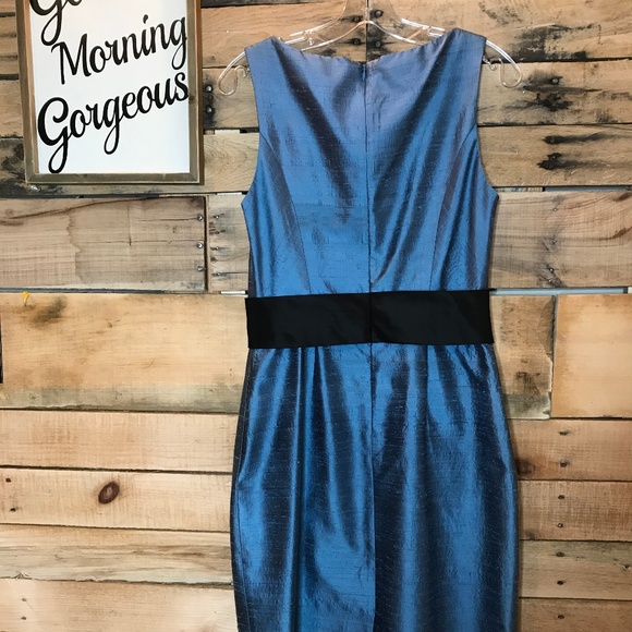 Kay Unger knee-length formal sheath dress with bow - Picture 2 of 5